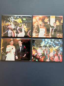 4 Imanes Grandes de fotos personalizados (9x7)