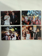 4 Imanes Grandes de fotos personalizados (9x7)